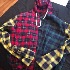 PAC sun long sleeve hooded flannel